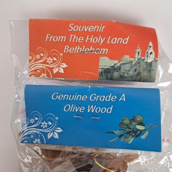Olive Wood Holy Land Ornaments Handcrafted Lot of 12 - Picture 13 of 16